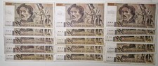 15 Billets 100 Francs Delacroix Différentes Dates