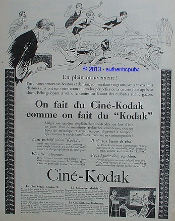 Publicite cine kodak camera - kodak,