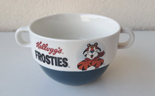 2) GRAND BOL 2 OREILLES KELLOGG'S FROSTIES TIGRE VINTAGE CERAMIQUE NEUF