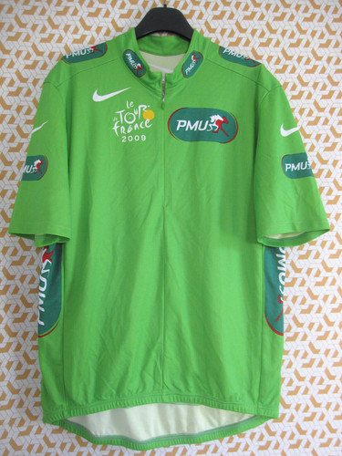 Maillot cycliste vert - cycliste, france