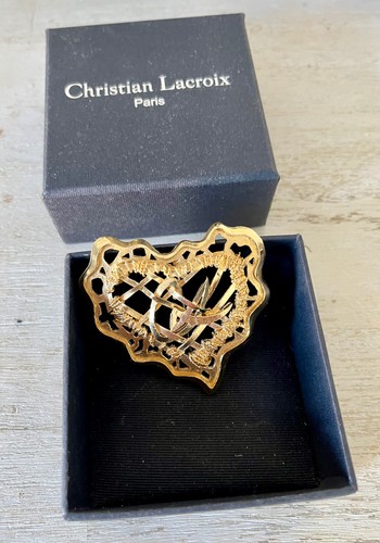 Broche coeur métal - broche, en