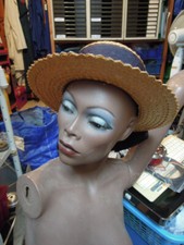 Canotier ancien - chapeau de paille   Tour de tête : 54 cm env