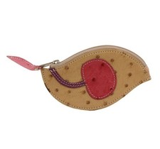 Other Brand Porte-monnaie en autruche kaki clair 12345 26811676