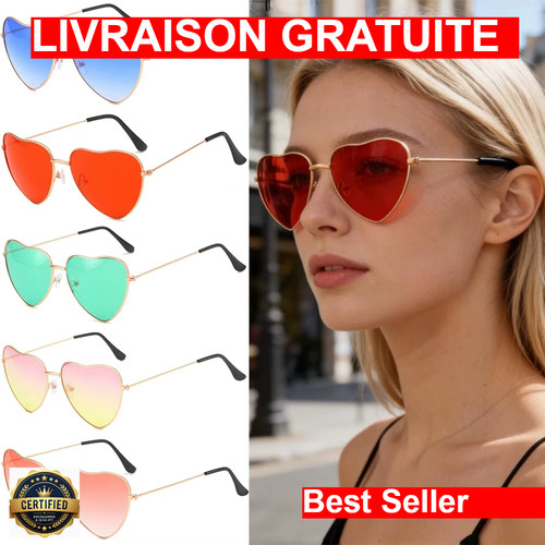 Lunettes fête coeur - lunettes, bleu