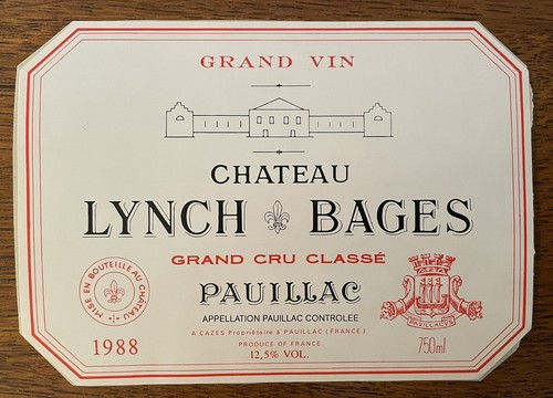 étiquette château lynch - Étiquette,