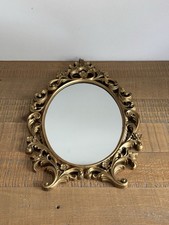 Miroir Ovale Style Louis XV - Rococo - Plastique Doré
