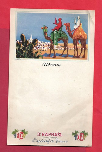 Ancien menu publicitaire saint - ancien,