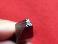 poincon matoir outil ancien graveur orfevre bijoutier joaillier cuir J559 CLOCHE