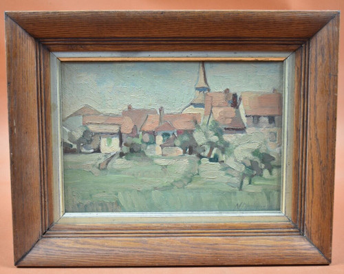 Peinture huile sur bois - à,