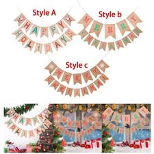 Bannière murale suspendue joyeux noël, tirez le drapeau pour cheminée de