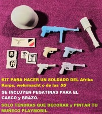 KIT PLAYMOBIL POUR CRÉER 1 SOLDAT ALLEMAND WWII - PLAYMOBIL, ARMES ET AUTOCOL...