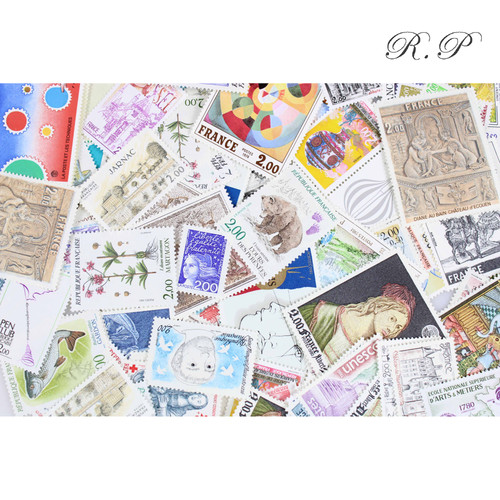 Lot 100 timbres france - 100,