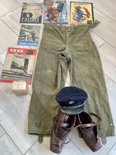 Lot US FR militaria 1942 1944 1943 1945 Rhin Danube libé brodequins combi docs