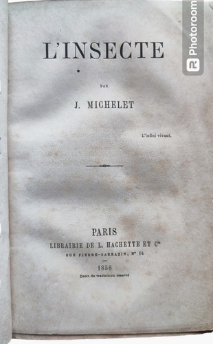 Jules michelet l insecte - jules,