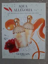 Publicité papier Parfum. Guerlain Aqua Allegoria de 2005 - Perfume Ad 