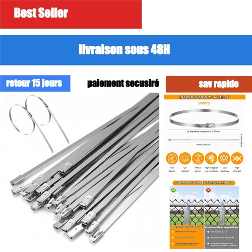 100 colliers serrage - serrage, inox