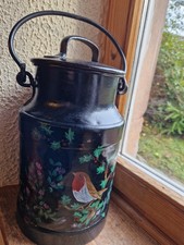 Ancien Bidon De Lait Décoré