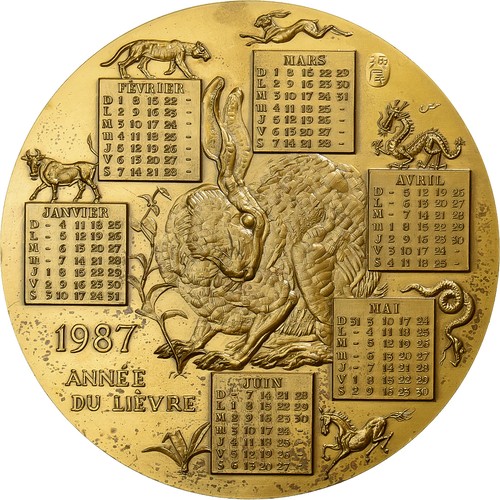 France médaille calendrier - médaille,,