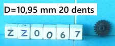 HO  JOUEF  Pignons  20 dents  de 10,95 mm (V5)ZZ0067