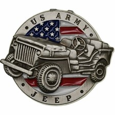 [#395075] United States of America, Medal, US Army, Jeep, Silvered Metal, MS