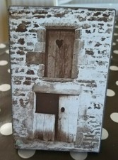 PLAQUE PHOTOCERAMIQUE SUR LAVE DES VOLCANS D'AUVERGNE PORTES DE GRANGE