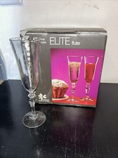 V1/ CARTON 6 FLÛTES CHAMPAGNE  ÉLITE FIDENZA IDEE IN VETRO 14CL 5 FL OZ CC135