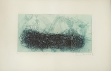 Hasegawa Shoichi -Superbe Gravure en couleurs, «GERMINATION » signée au crayon