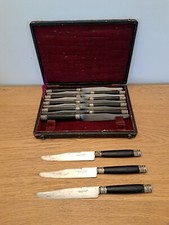 12 Couteaux De Table , ébène