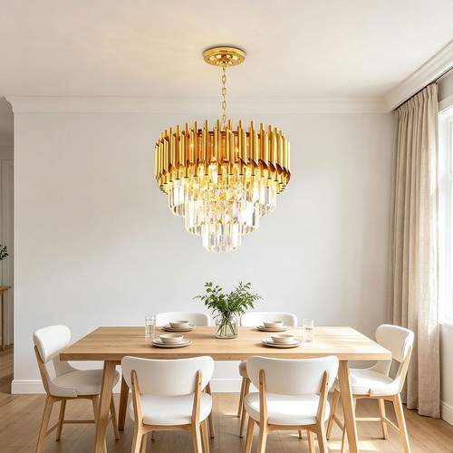 Rond lustre cristal - lustre, en
