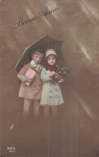CP BONNE ANNEE PETITE FILLE