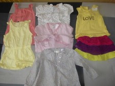 lot vêtements divers bébé fille 12/18 mois été occasion tbé marque : kiabi,