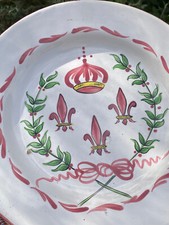 Les Islettes & Assiette Faience & Fleur de Lys & Royaliste & XIX ème Siècle