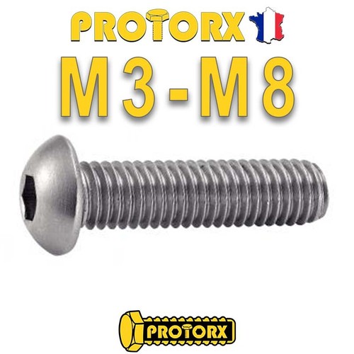 Vis tête bombée m8 - m3,