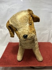 ANCIEN PETIT CHIEN PELUCHE JOUET ANNÉES 50 FOURRÉ PAILLE DOG