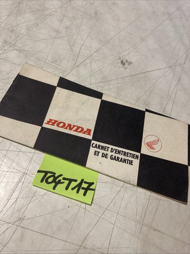 Honda moto carnet livret