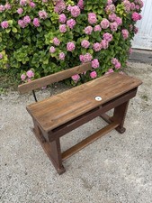 ancien Bureau pupitre d'école Complet Encrier d'origine en porcelaine