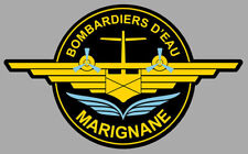 BLASON CANADAIR SAPEURS POMPIERS MARIGNANE BOMBARDIER STICKER AUTOCOLLANT CB081