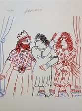 Alekos FASSIANOS : Roi et Couple Grec - Lithographie originale signée