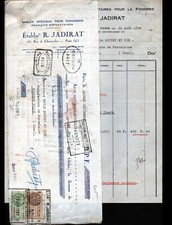 PARIS (IX°) SABLE & PRODUITS REFRACTAIRES pour FONDERIE "JADIRAT" en 1929