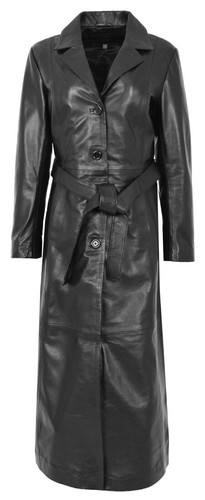 Manteau long cuir - manteau, en
