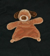 Doudou plat chien caramel beige NICOTOY KIABI nez brun marron  TTBE