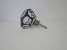 Boule d'escalier cristal overlay volet Baccarat Saint Louis Val ST Saint Lambert