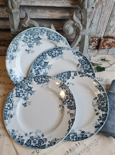 Anciennes assiettes plates - anciennes,