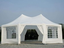 TONNELLE DE LUXE TENTE DE RECEPTION DE LUXE OCTOGONALE 6.8x5M, 45 PERSONNES !