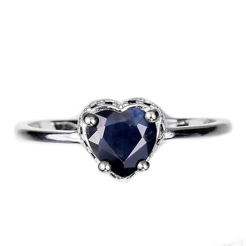 925 bague argent coeur - 925, noir