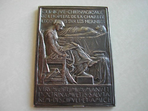 Plaque bronze médecine - plaque,