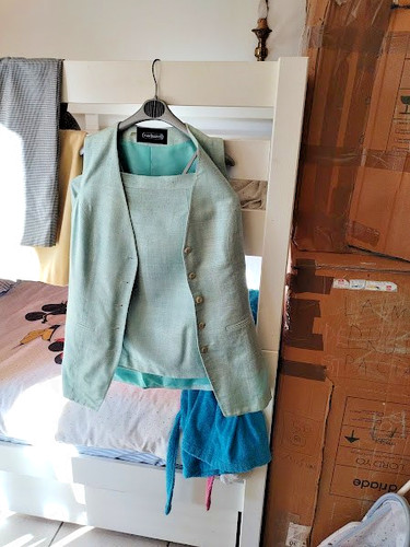 Cacharel tailleur été bleu - tailleur,