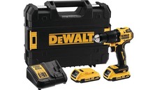DEWALT - PERCEUSE SANS FIL 18 V AVEC CHARGEUR - BATTERIES X2 - MALETTE TRANSPORT