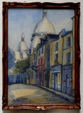 Aquarelle Montmartre Paris Rue