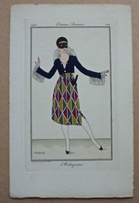 FABIUS Lorenzi/Costumes Parisiens/ Arlequin/1914